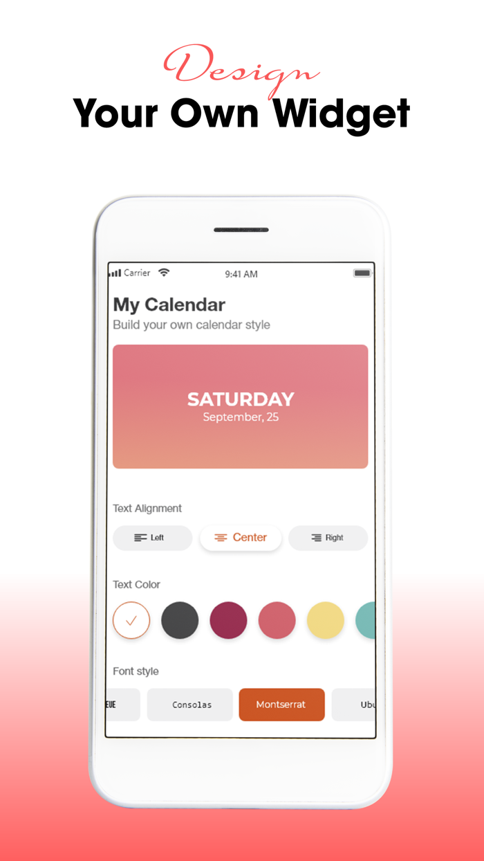 Aesthetic Calendar Widget