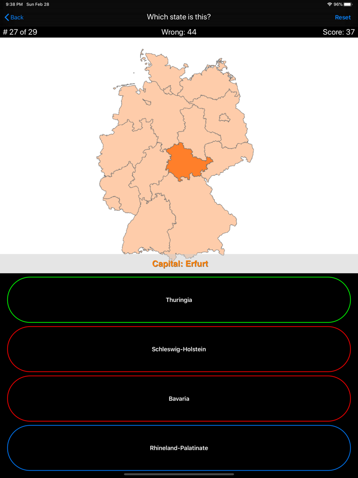 Germany Map Quiz