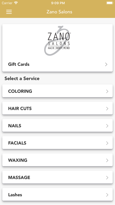 Zano Salons Screenshot
