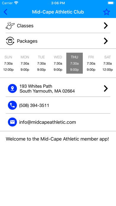 Mid-Cape Athletic Club Screenshot