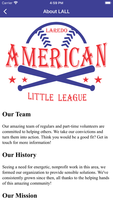 Laredo American Little League Screenshot