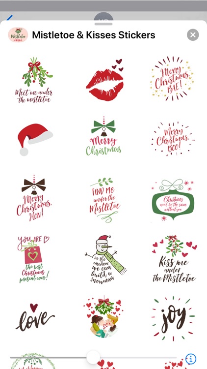 Mistletoe & Kisses Stickers
