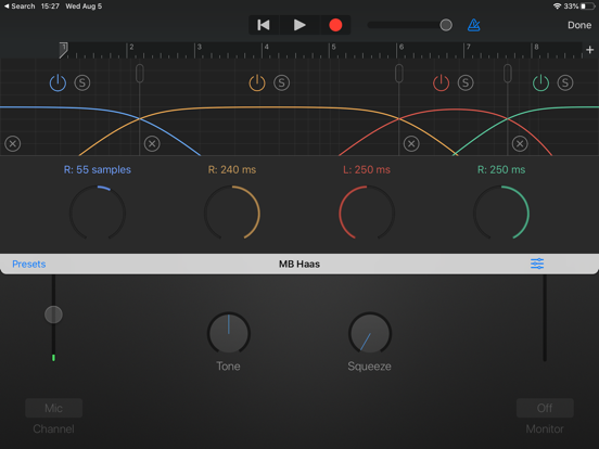 Multiband Haas Effect iPad screenshot 6 - Music app