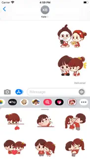 How to cancel & delete dear sweet couple stickers 3