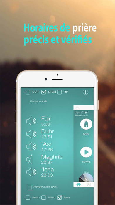Screenshot #1 pour Muslimm: Horaire de prière