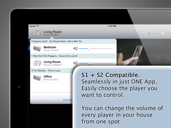SonoPad for Sonos iPad app afbeelding 2