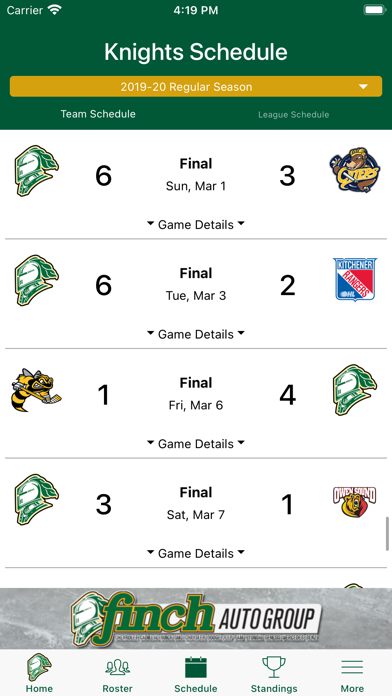 London Knights Official App Screenshot