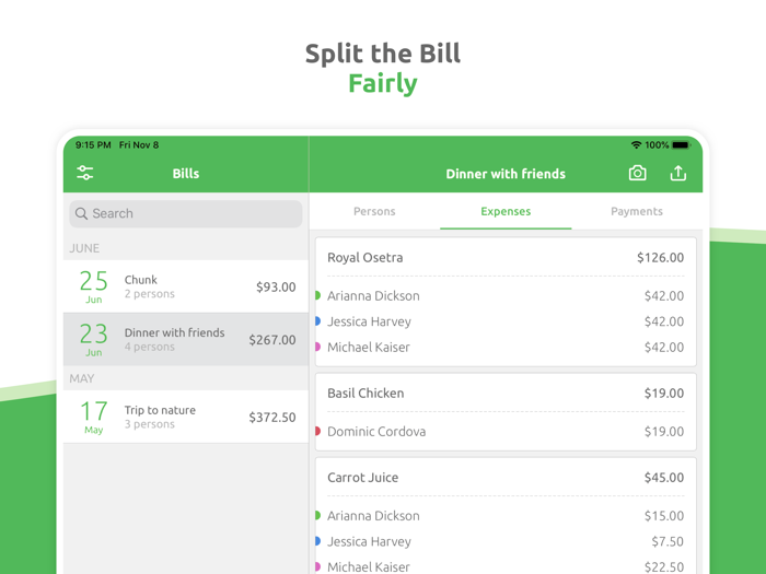 Fairsplit Split the Bill