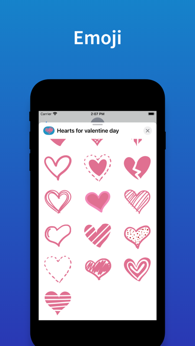 Screenshot #2 pour Autocollants coeur - emojis