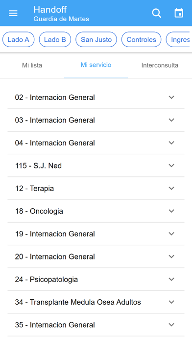 Hospital Italiano - Intranet Screenshot