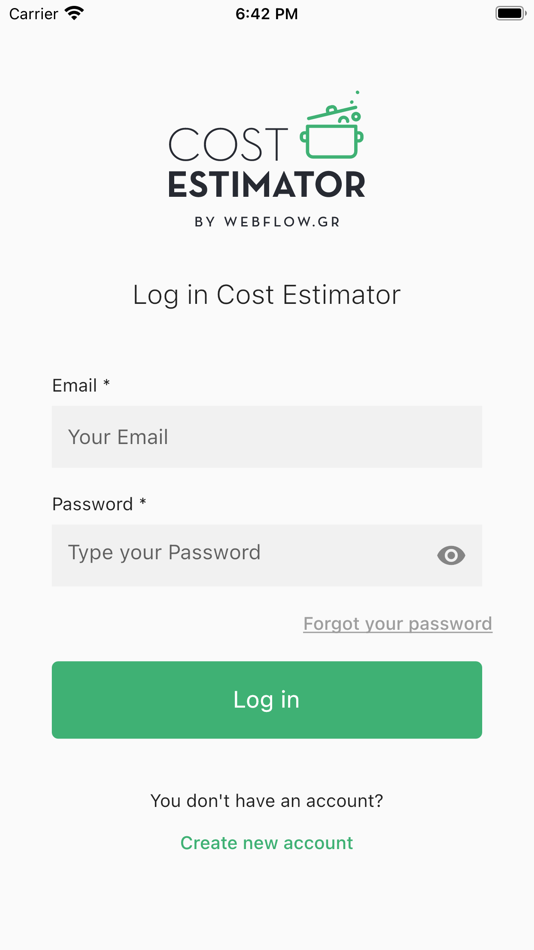#5. Cost Estimator (iOS) 由: Webflow