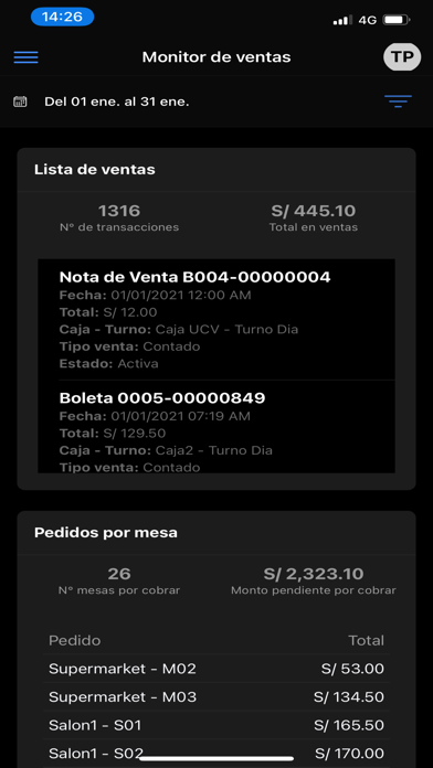 Restaurant.pe Manager Screenshot