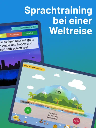 Screenshot von Wortarten Weltreise auf dem iPhone 3