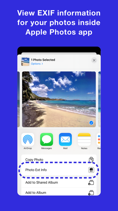 Photo Extension Info Screenshot