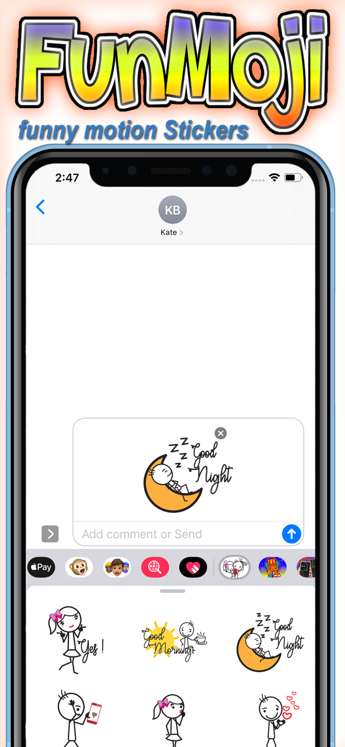 Funmoji funny motion Stickers