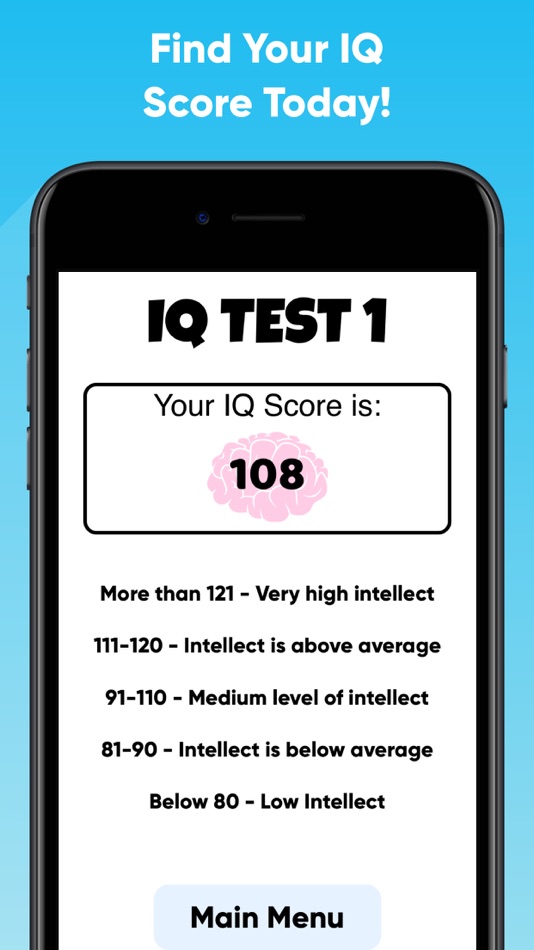 #2. IQ Test - Find Your Brain Age (iOS) 由: DH3 Games