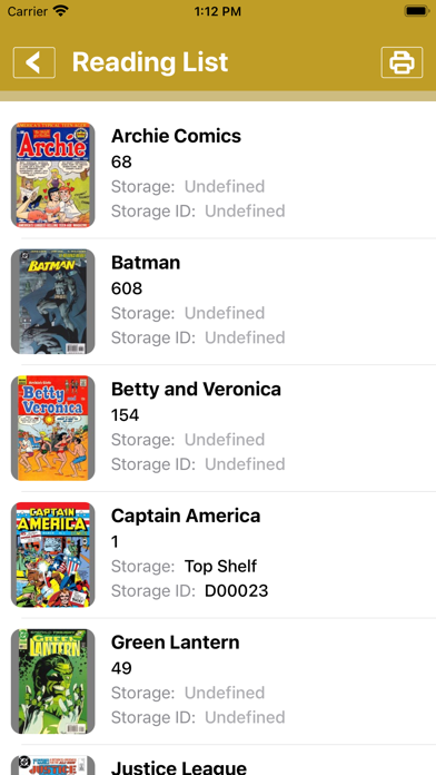 Comic Books Collector Screenshot