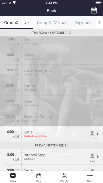 Bluewater Fitness App Screenshot