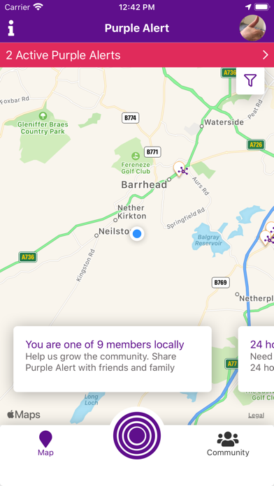 Purple Alert Scotland Screenshot