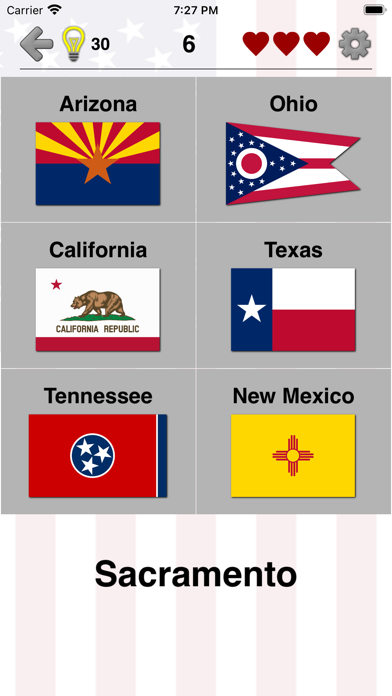 50 US States Map, Capital Cities and Flags of the United States of America (USA) screenshot 2