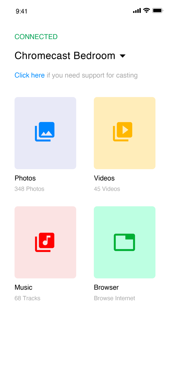 Cast for chromecast app home