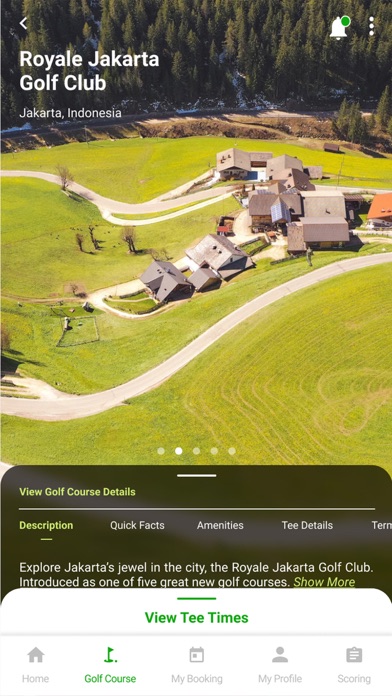 Golfers Booking Screenshot