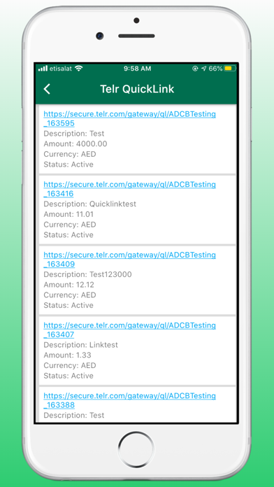 Telr QuickLinks Screenshot