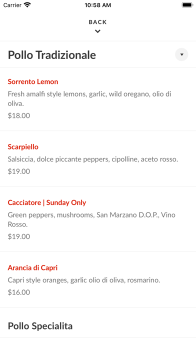 Gio's Chicken Amalfitano Screenshot