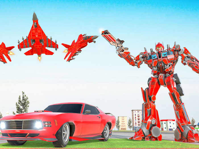 Mech Warrior Robot Airplane 3D