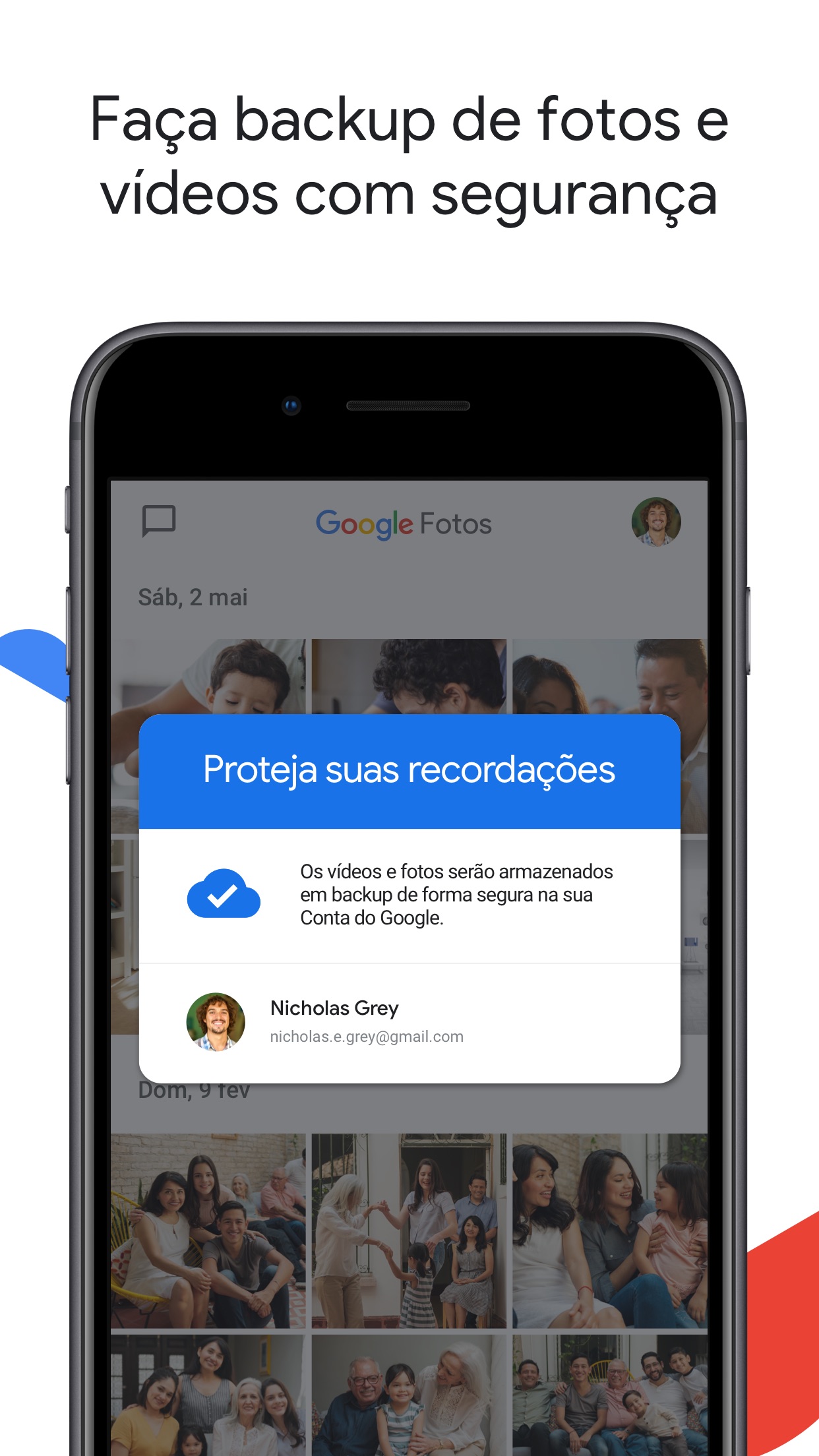 Screenshot do app Google Fotos
