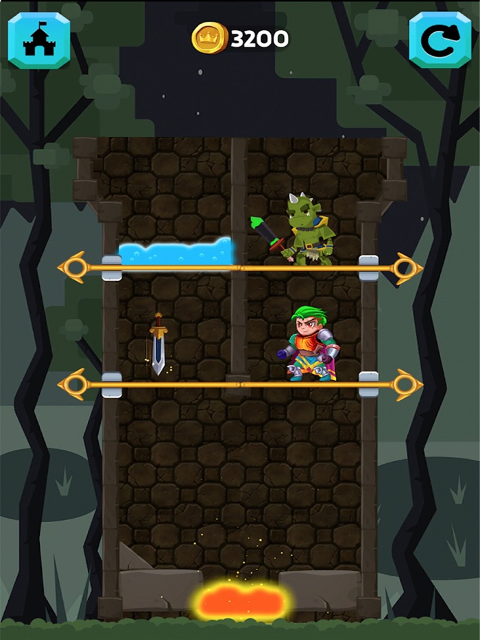 Hero Saves Princess Pull Pin