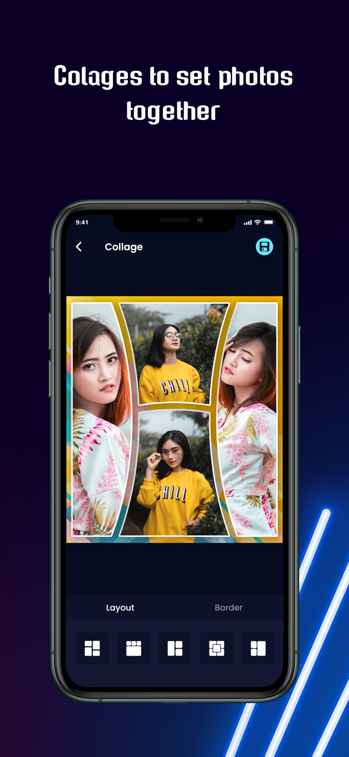 Neon Photo Editor - 3D Spiral