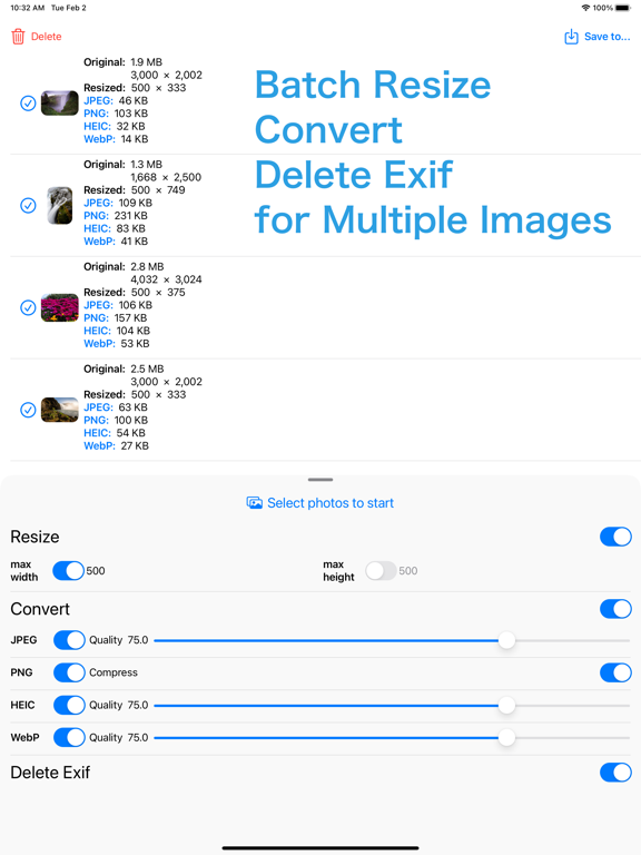 Screenshot #4 pour Photo Batch Resize & Converter