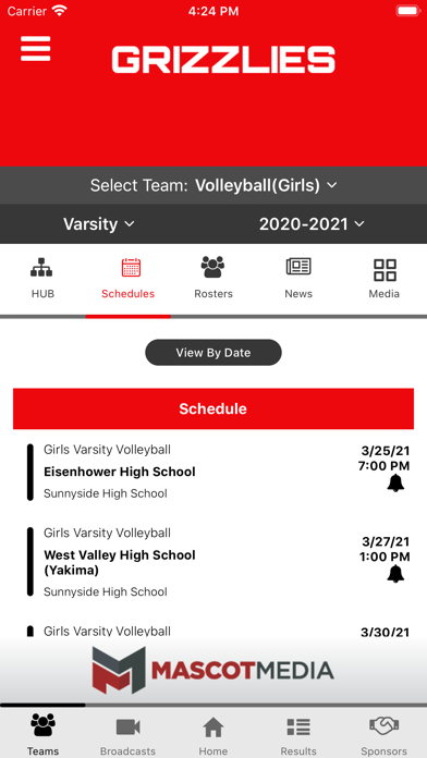 Sunnyside Grizzlies Athletics Screenshot