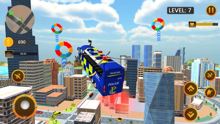Flying Police Bus Driver screenshot-3
