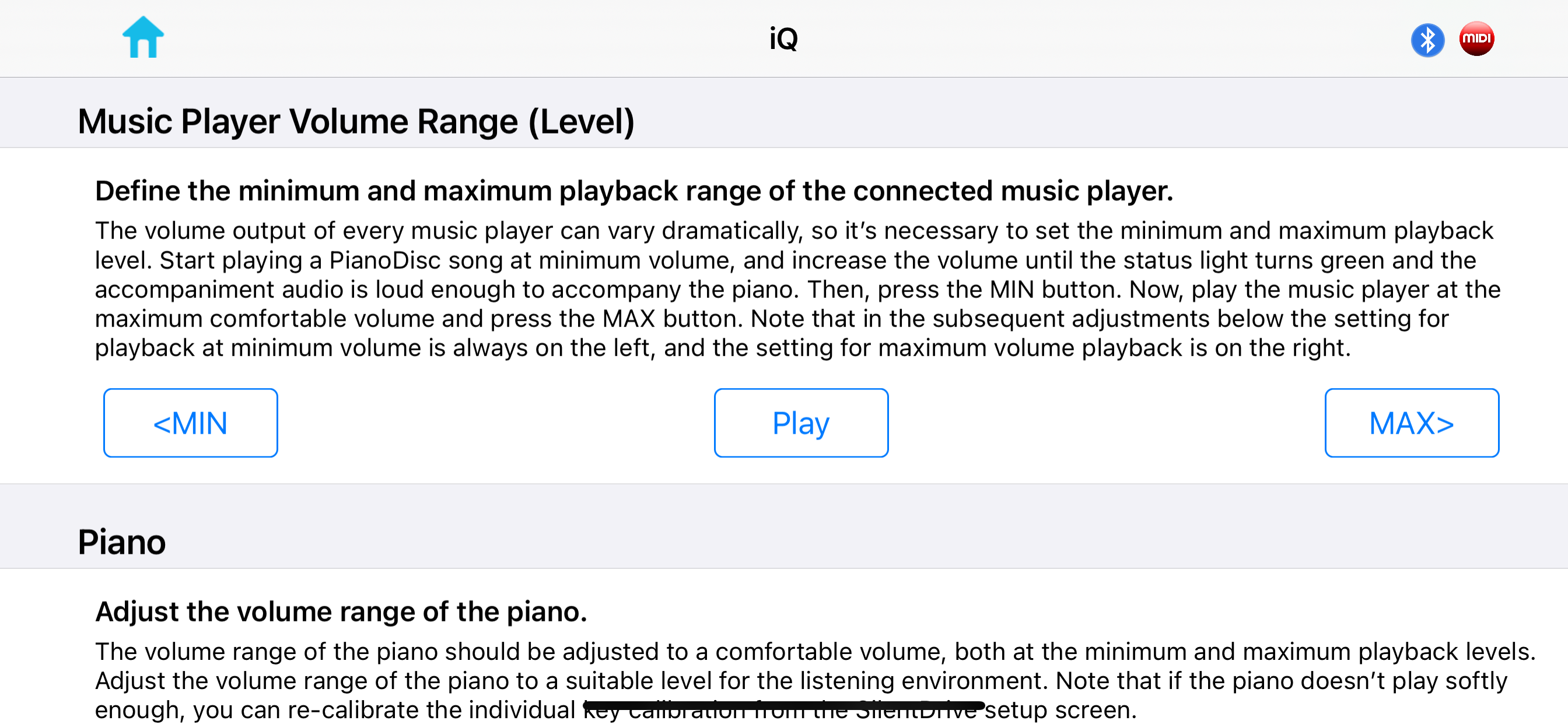 PianoDisc Calibrate