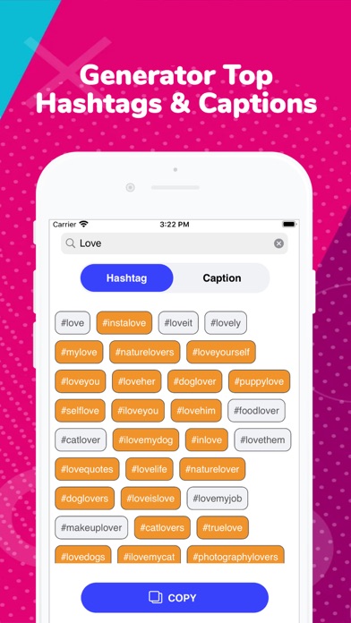 Screenshot #3 pour Super Likes Hashtags& Captions