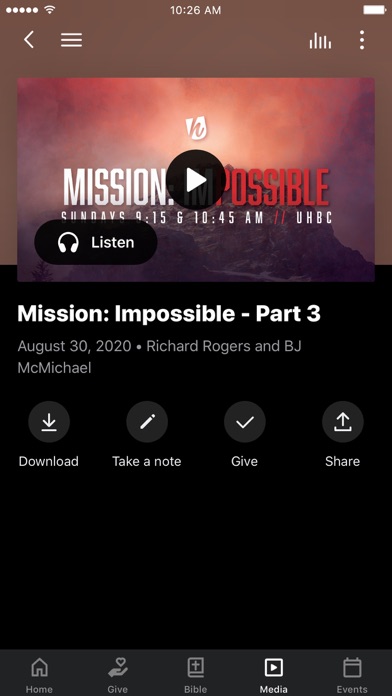University Heights Church Screenshot