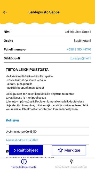 Leikkipuistot Helsinki Screenshot