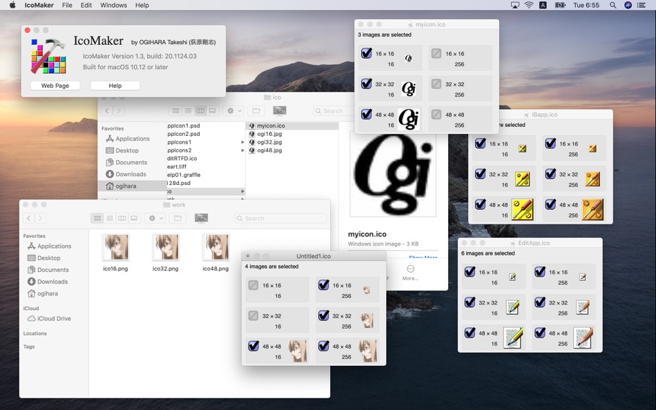 IcoMaker (macOS) 由: Takeshi Ogihara IcoMaker (macOS) 由: Takeshi Ogihara