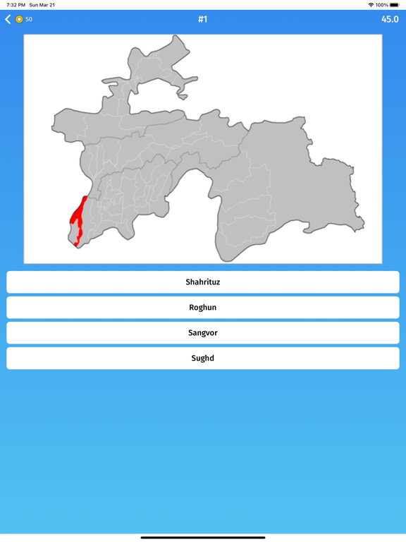 Tajikistan: Provinces Quiz screenshot 3