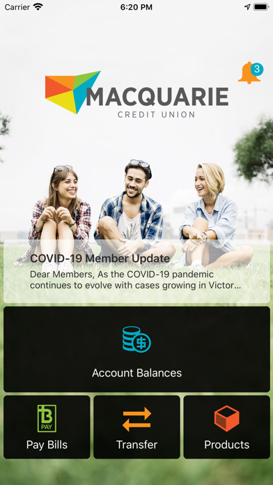Macquarie Credit Union Screenshot