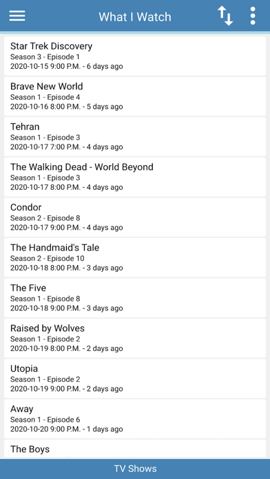 Screenshot #1 pour WhatIWatch
