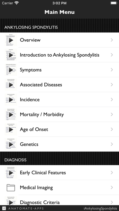 Screenshot #1 pour iAnkylosingSpondylitis Pro