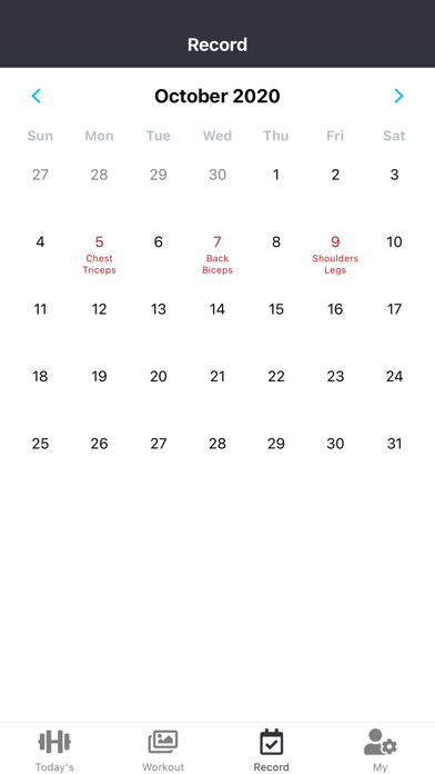 Weight Workout Screenshot