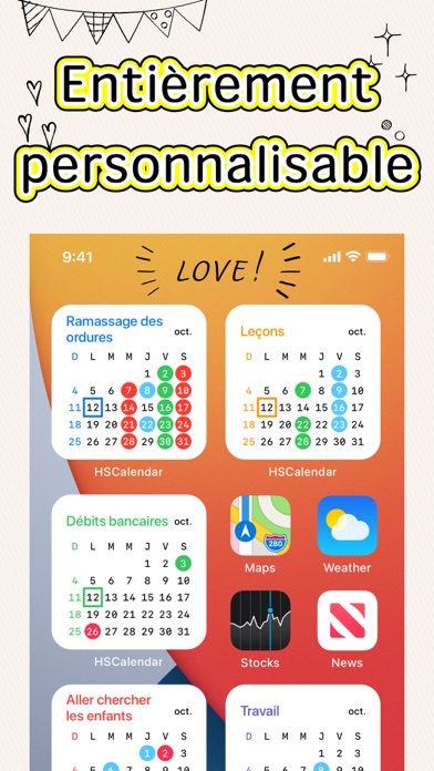 Screenshot #2 pour Widget Calendrier - HomeScreen