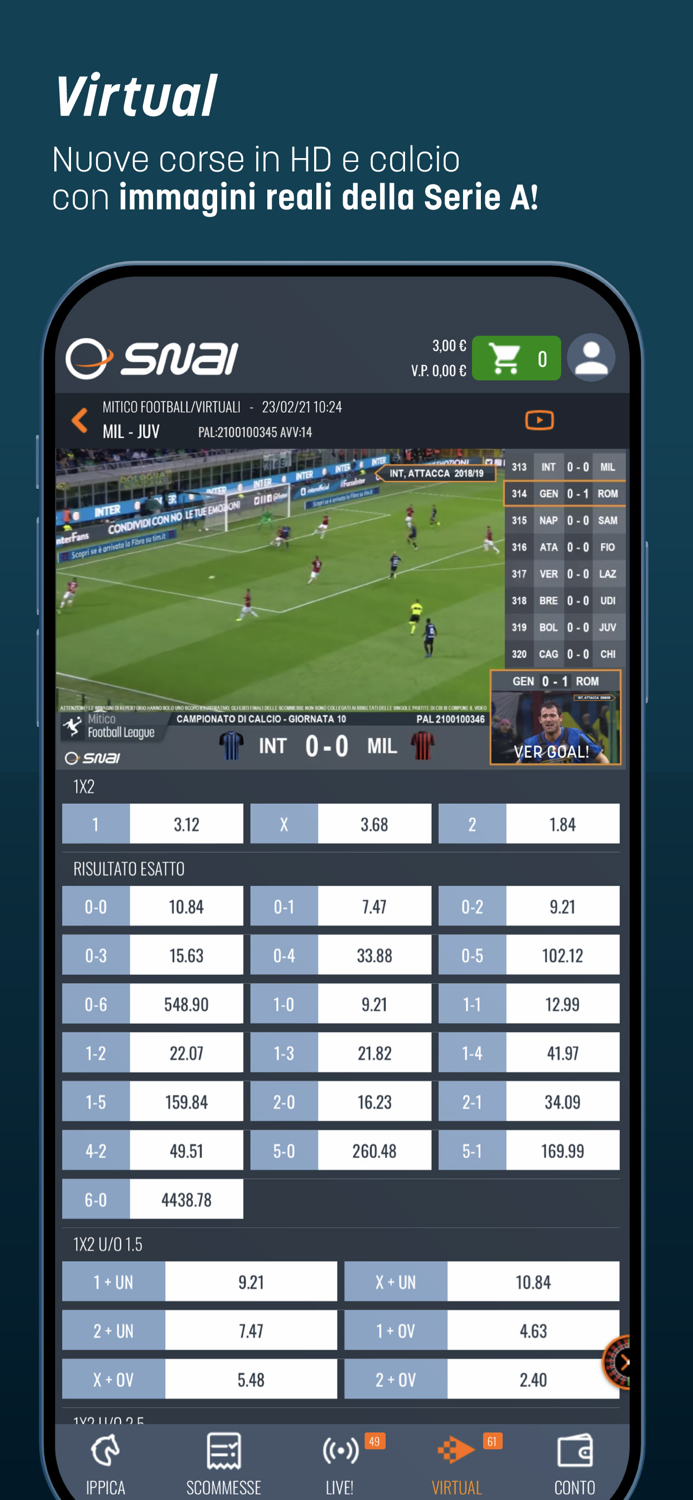 SNAI SPORT SCOMMESSE