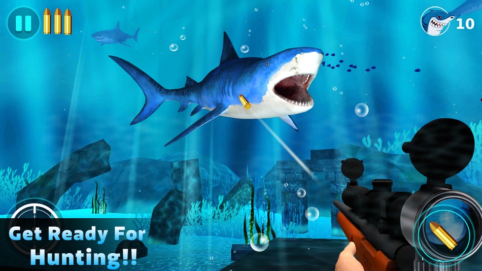 #3. Shark Hunting - Hunting Games (iOS) Podle: out thinking limited