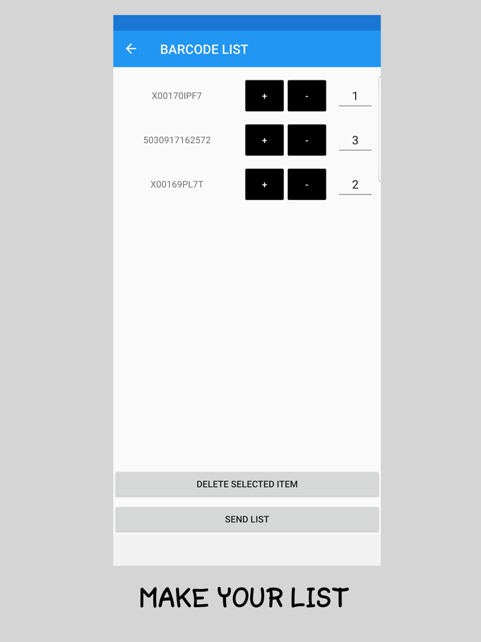 Barcode List App