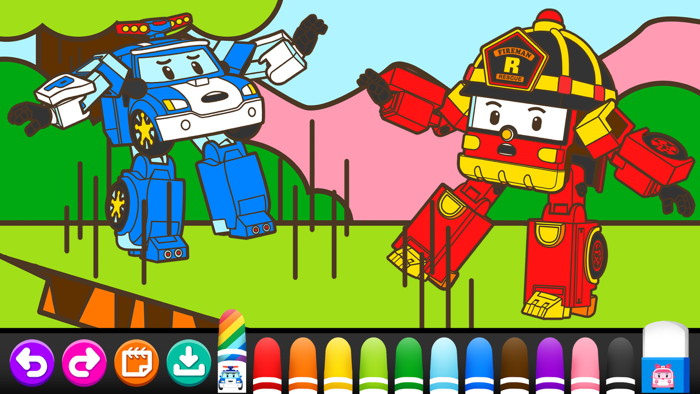 Robocar Poli SketchBook Game